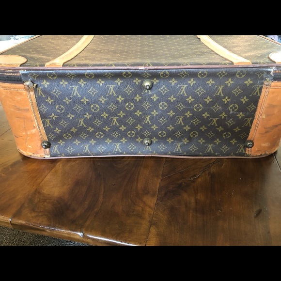 Louis Vuitton large antique suitcase with LV print - Picture 7 of 8